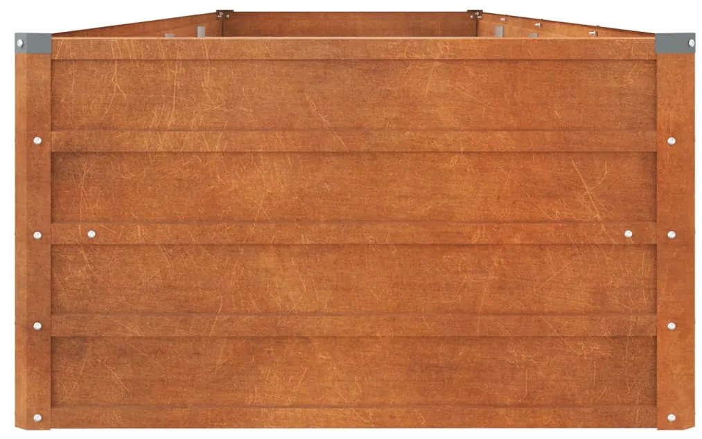 Canteiro de jardim 320x80x45 cm aço corten cor enferrujado