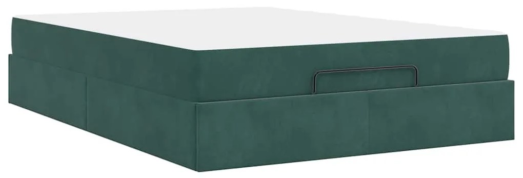 Estrutura da Cama Outros Verde-escuro 140 x 200 cm Veludo