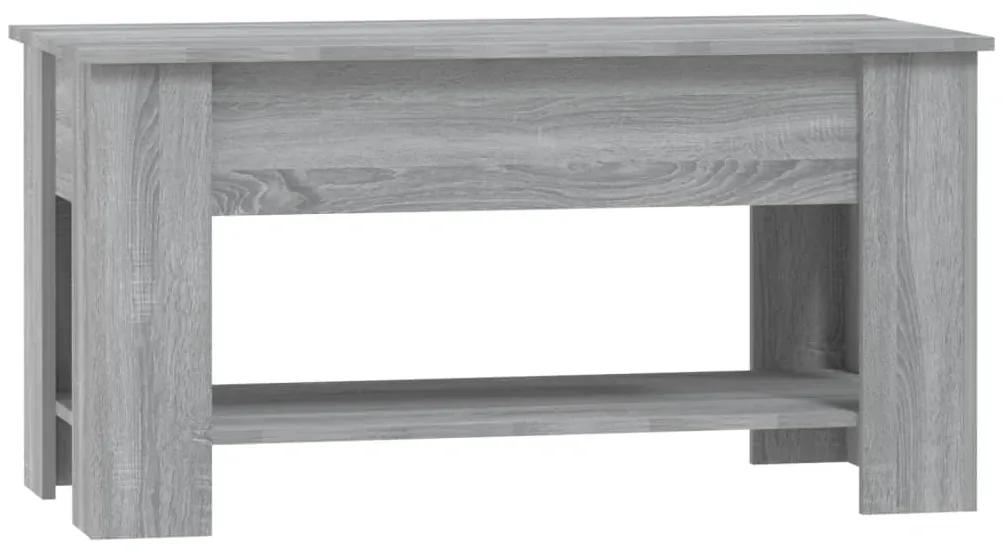 Mesa de centro 101x49x52cm derivados de madeira cinzento sonoma