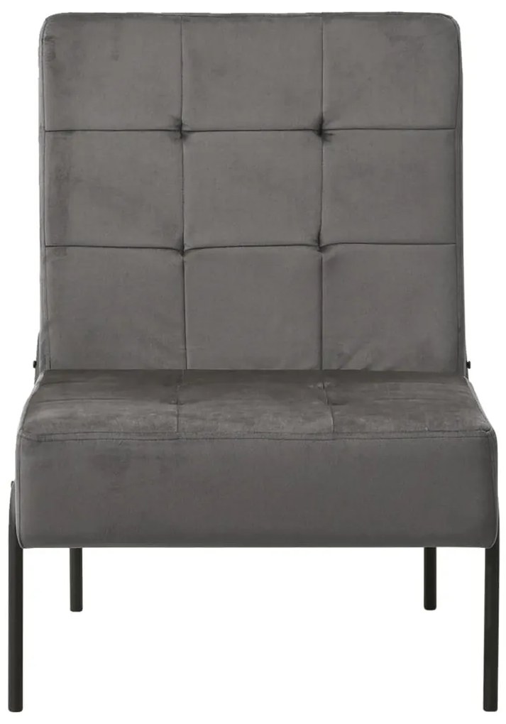 Cadeira de descanso 65x79x87 cm veludo cinzento-escuro