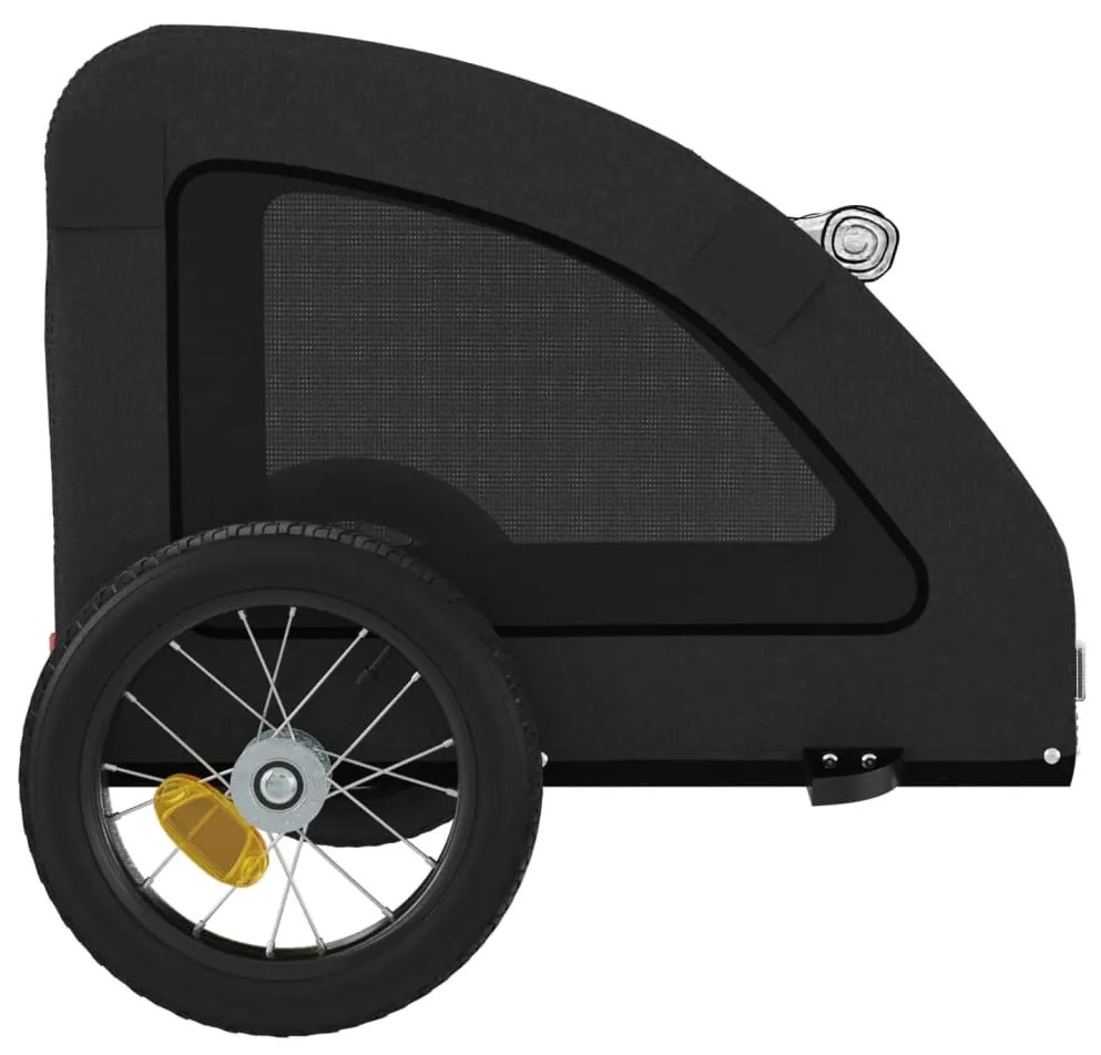 Reboque bicicleta p/ animais tecido oxford/ferro preto