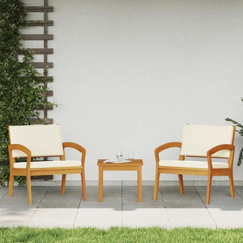 Conjunto de 2 cadeiras de jardim vidaXL 59,5x70,5x72,5 cm em madeira d