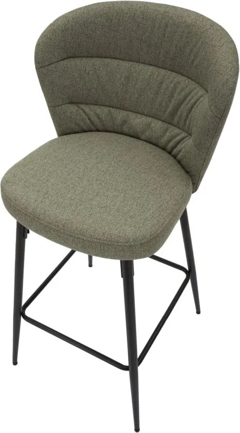 CONJUNTO DE 2 BANCOS DE BAR LOSANNA 52X59X108 CM VERDE E PRETO