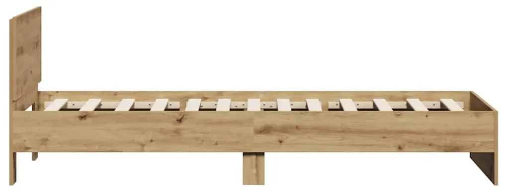 Estrutura de Cama Carvalho Artesanal 90x190 cm Madeira Reforçada