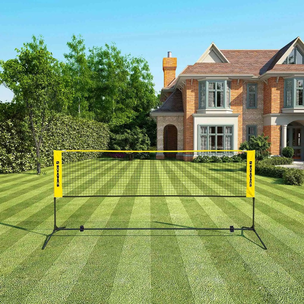 Rede de badminton 300 x 103 x 155 cm amarela