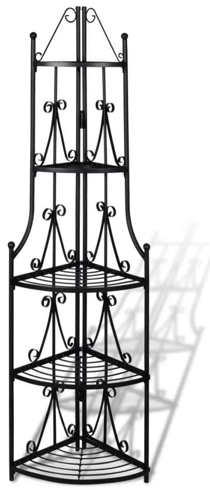 Suporte de canto para planta / Preto