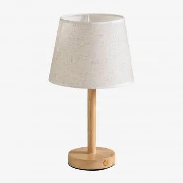 Fernati Lâmpada De Mesa Sem Fios Em Madeira Natural - Sklum