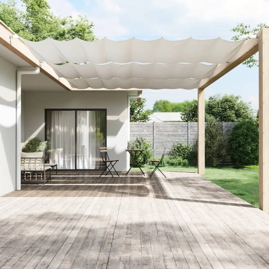 vidaXL Toldo vertical 250x420 cm tecido oxford branco