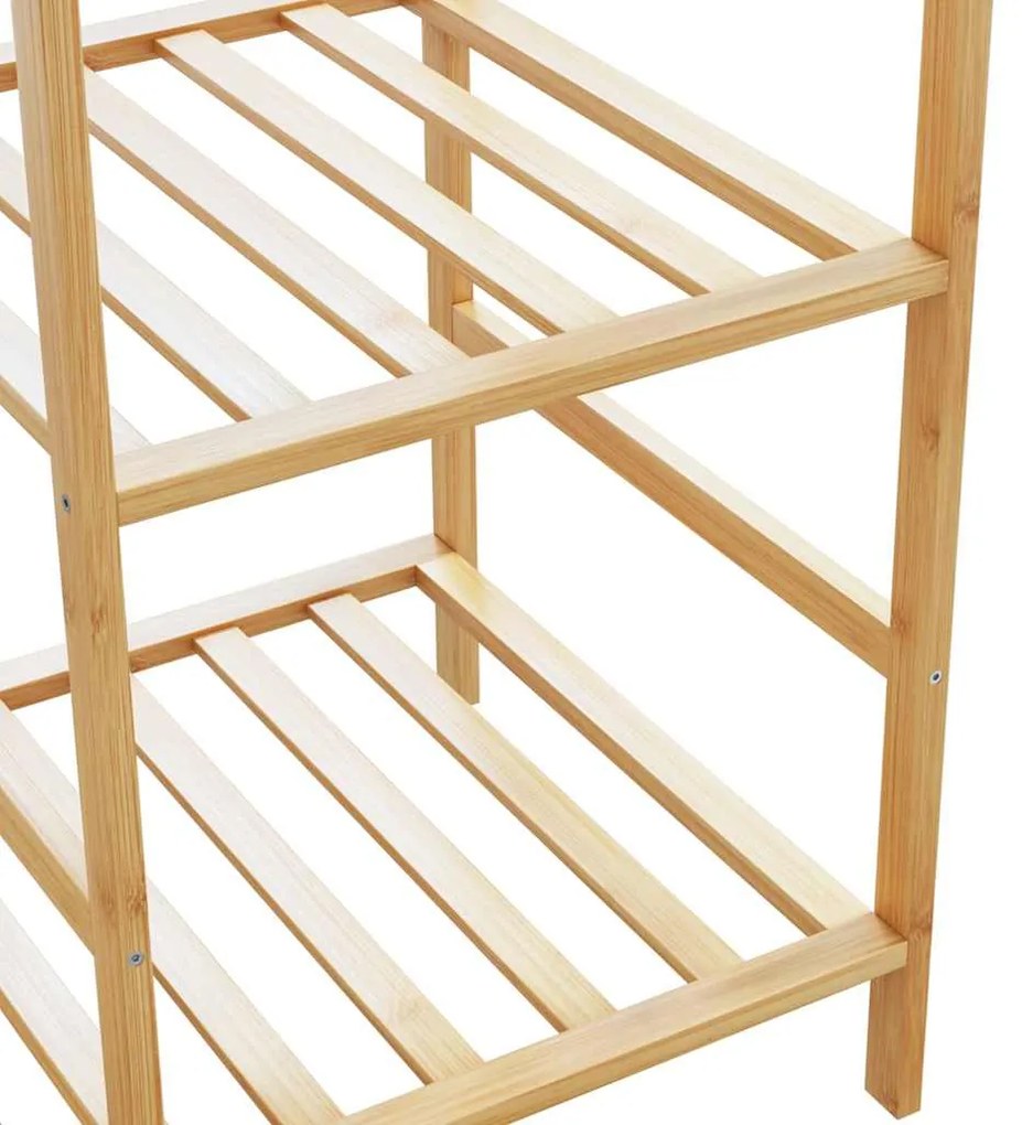 Roupeiro com prateleiras 100x50x184,5 cm bambu