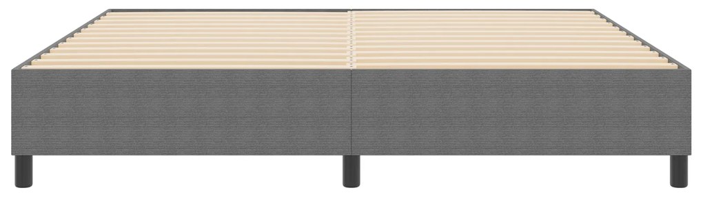 Cama Box VidaXL Cinza Claro 200x200 cm em Tecido de Corduroy