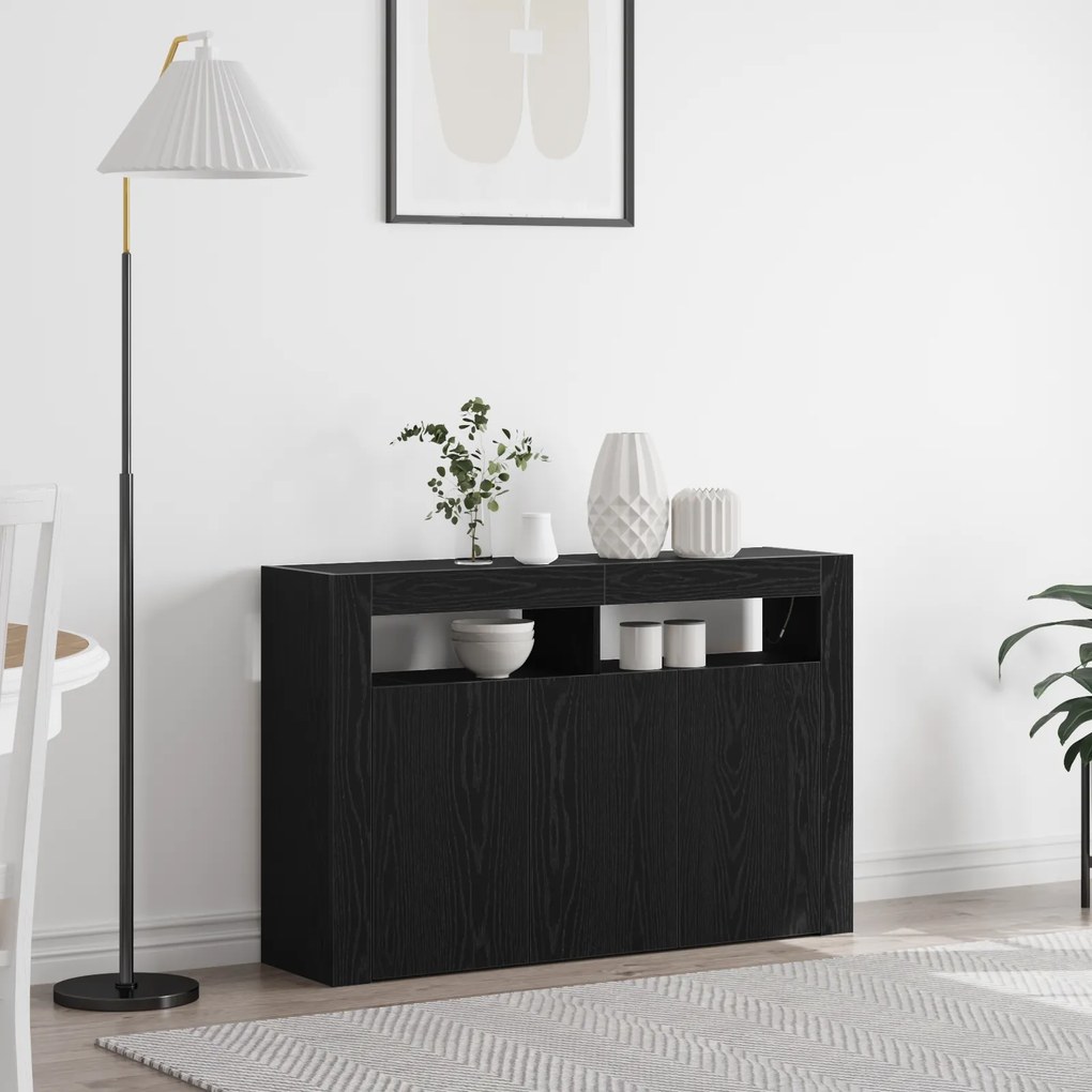 Sideboard Carvalho preto Madeira engenheirada 116 x 30 x 75 cm