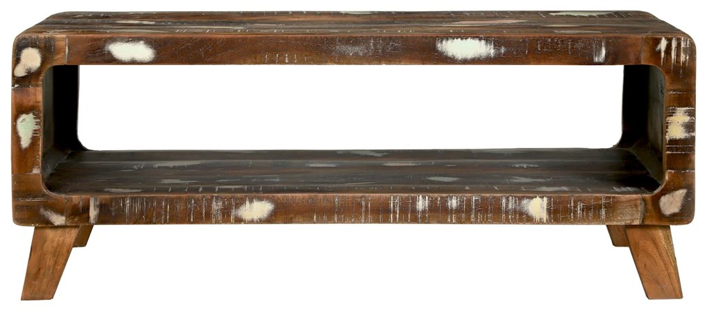 Mesa de Café 90x50x35 cm Madeira Recuperada Sólida
