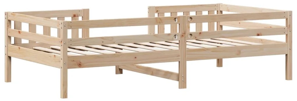 Estrutura de cama sem colchão 80x200 cm madeira de pinho maciça