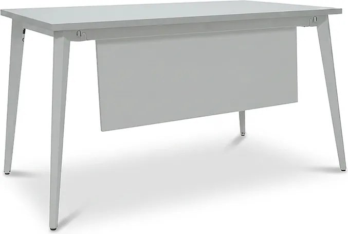 Secretária Art II Cinza com Estrutura Metálica Riva Office 1600x800mm