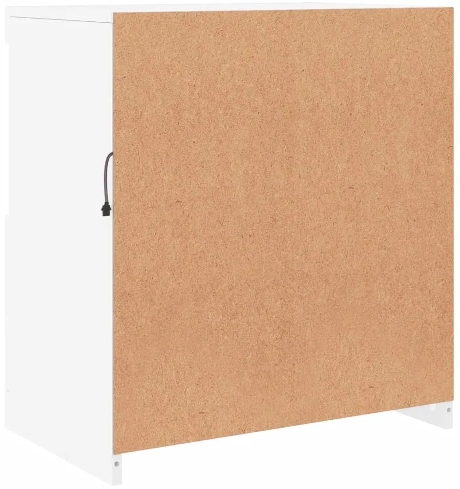 Aparador com luzes LED 60,5x37x67 cm branco