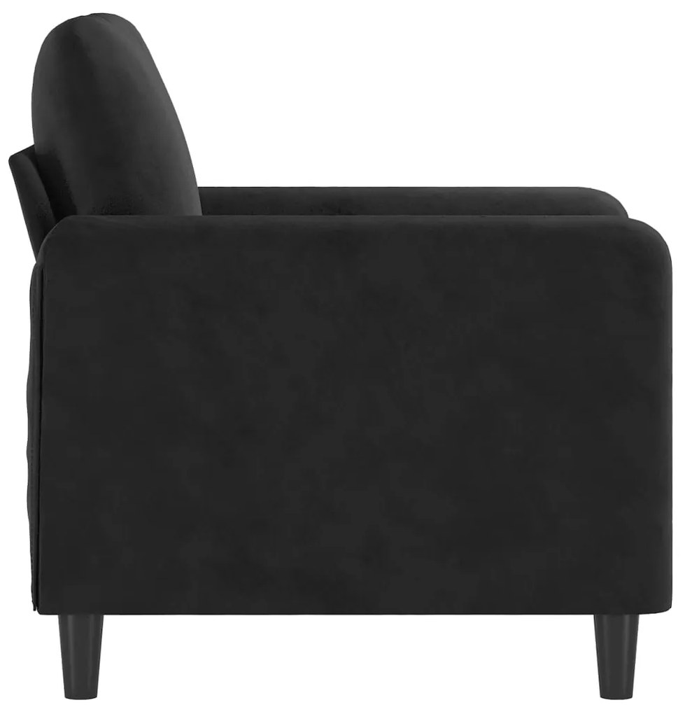 Poltrona 60 cm veludo preto