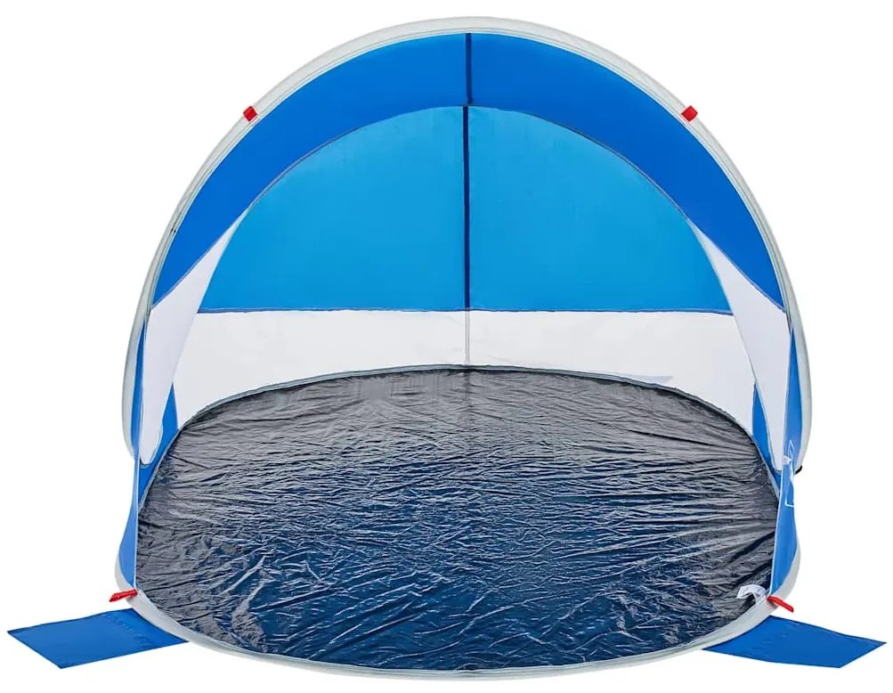 Tenda de praia pop-up impermeável azul ciano