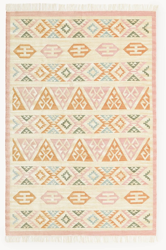 Tapete kilim em lã tecido à mão Anisa