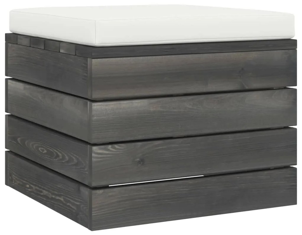 2 pcs conjunto lounge de paletes com almofadões pinho maciço