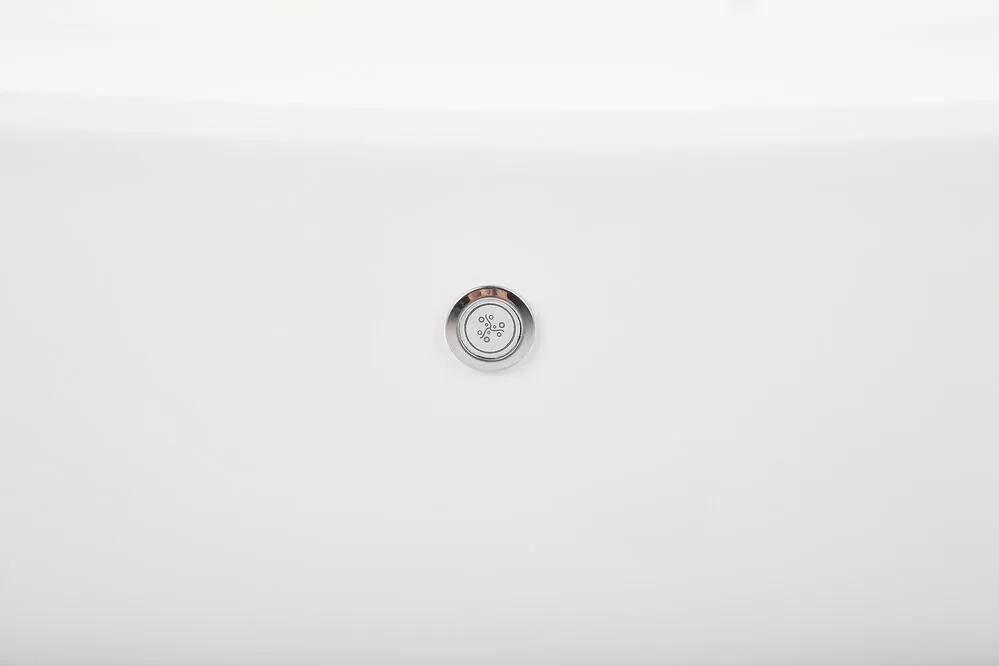 Banheira autónoma de hidromassagem em acrílico branco com LED 168 x 80 cm ANTIGUA Beliani