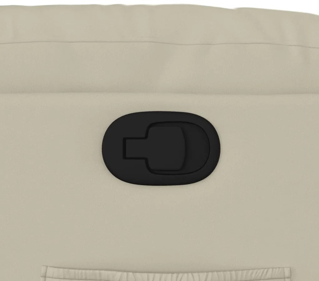 Poltrona reclinável couro artificial cor creme