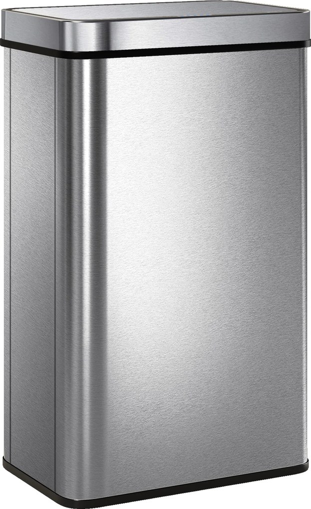 HOMCOM Lixeira com sensor 60 L, tampa automática, aço inoxidável, versátil, cor prata | Aosom Portugal