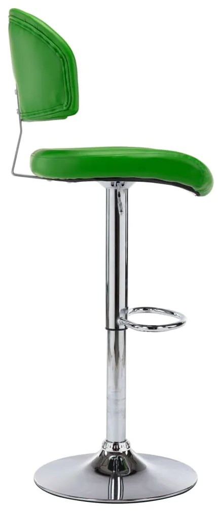 Bancos de bar 2 pcs couro artificial verde