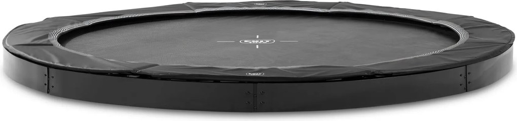 Trampolim redondo desportivo InTerra ao nível do solo ø366 cm - preto