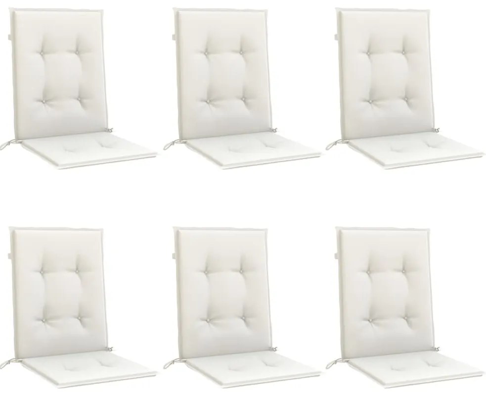 Almofadões lombares p/ cadeiras 6pcs 100x50x4cm mesclado tecido