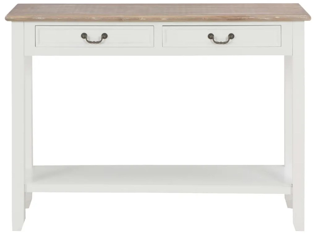 Mesa consola 110x35x80 cm madeira branco