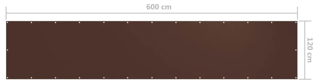 Tela de varanda 120x600 cm tecido Oxford castanho