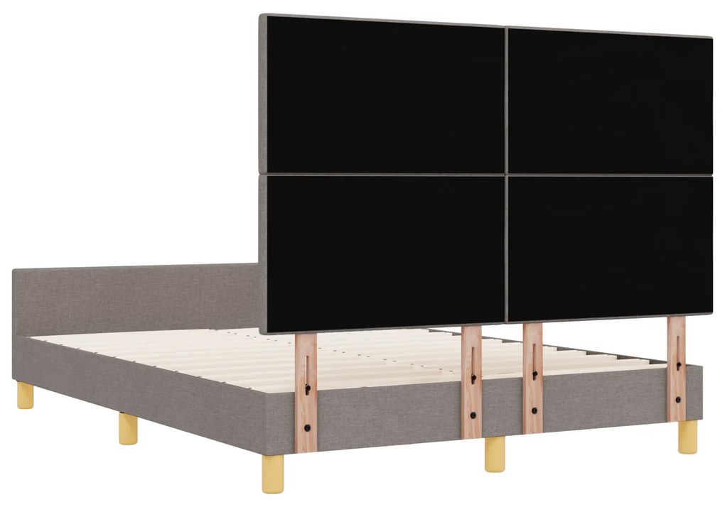 Cama vidaXL Taupe 140x190 cm Tecido