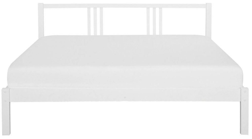Cama de casal em madeira branca 180 x 200 cm VANNES Beliani