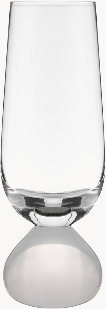 Copos de champanhe de cristal artesanais Zephyr, conjunto de 2