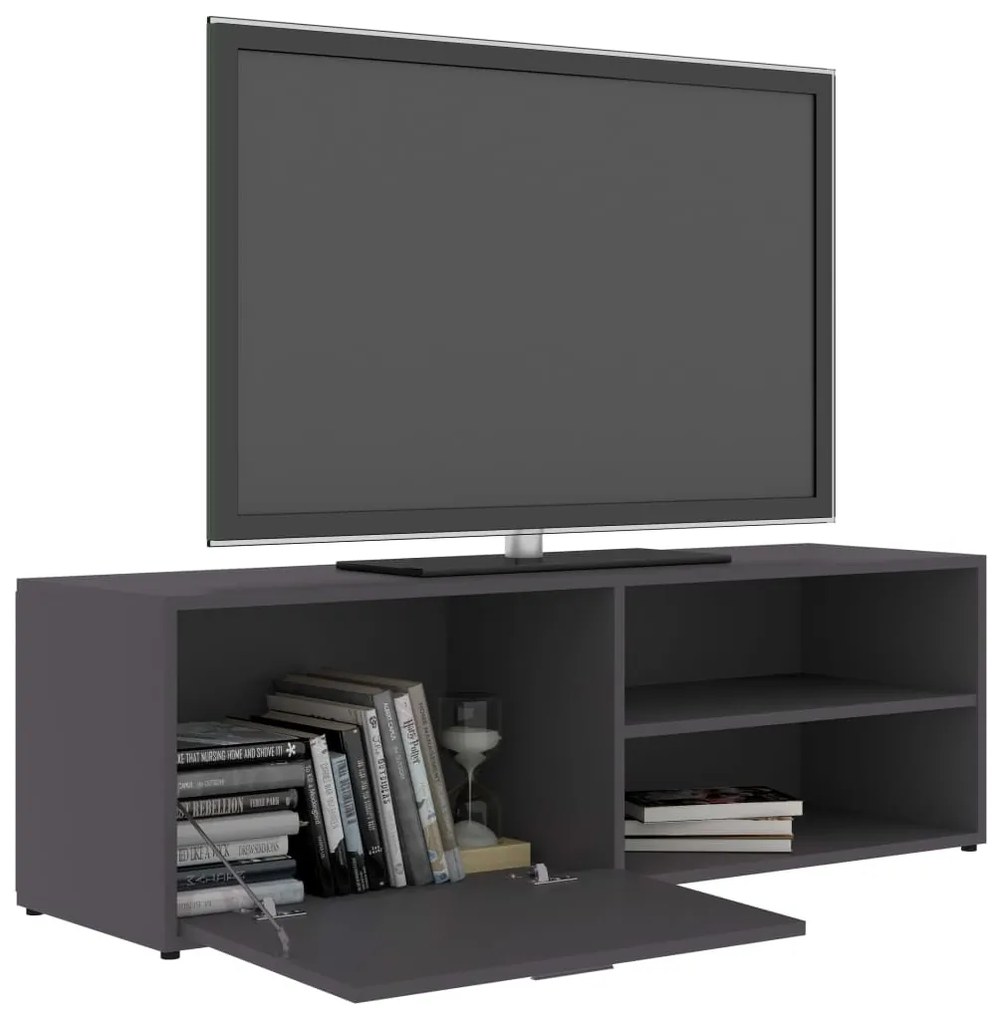 Móvel de TV 120x34x37 cm derivados de madeira cinzento