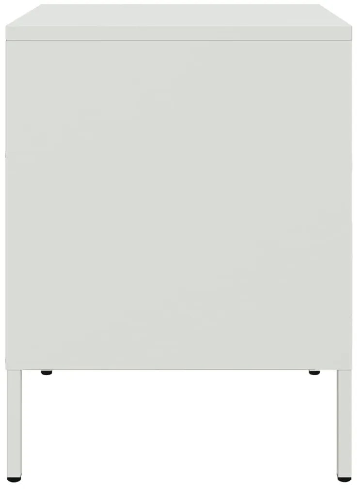 Mesa de cabeceira 36x39x50,5 cm aço branco