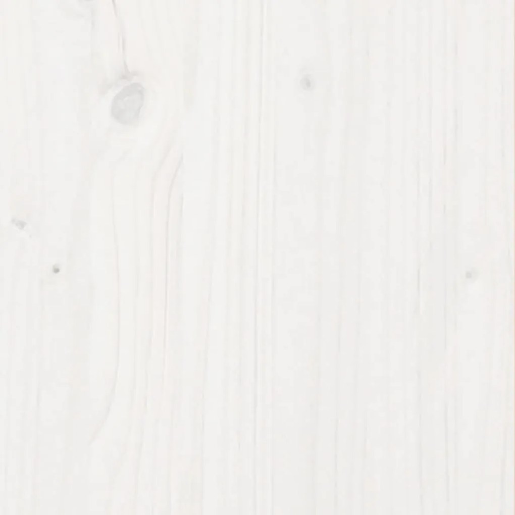 Vaso/floreira de jardim 60x60x46 cm pinho maciço branco