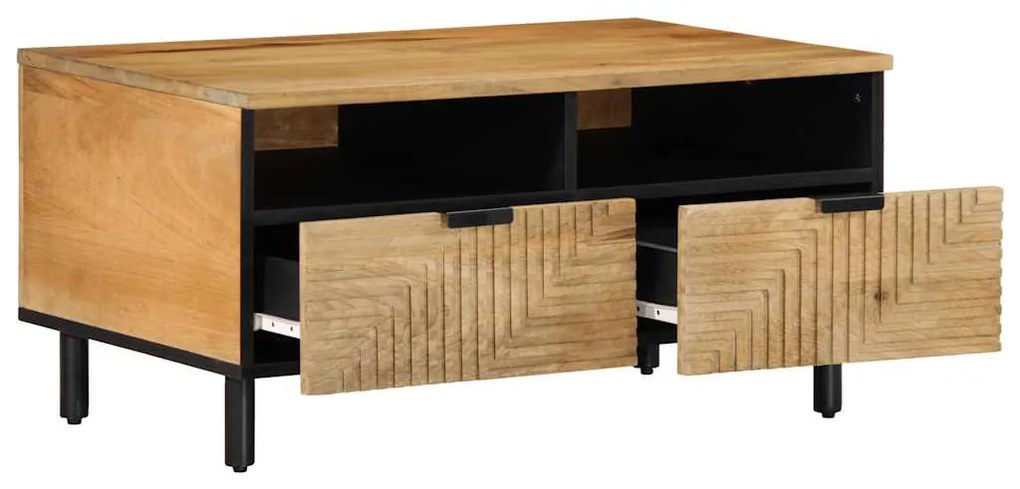 Mesa de centro 80x54x40 cm madeira de mangueira maciça castanho
