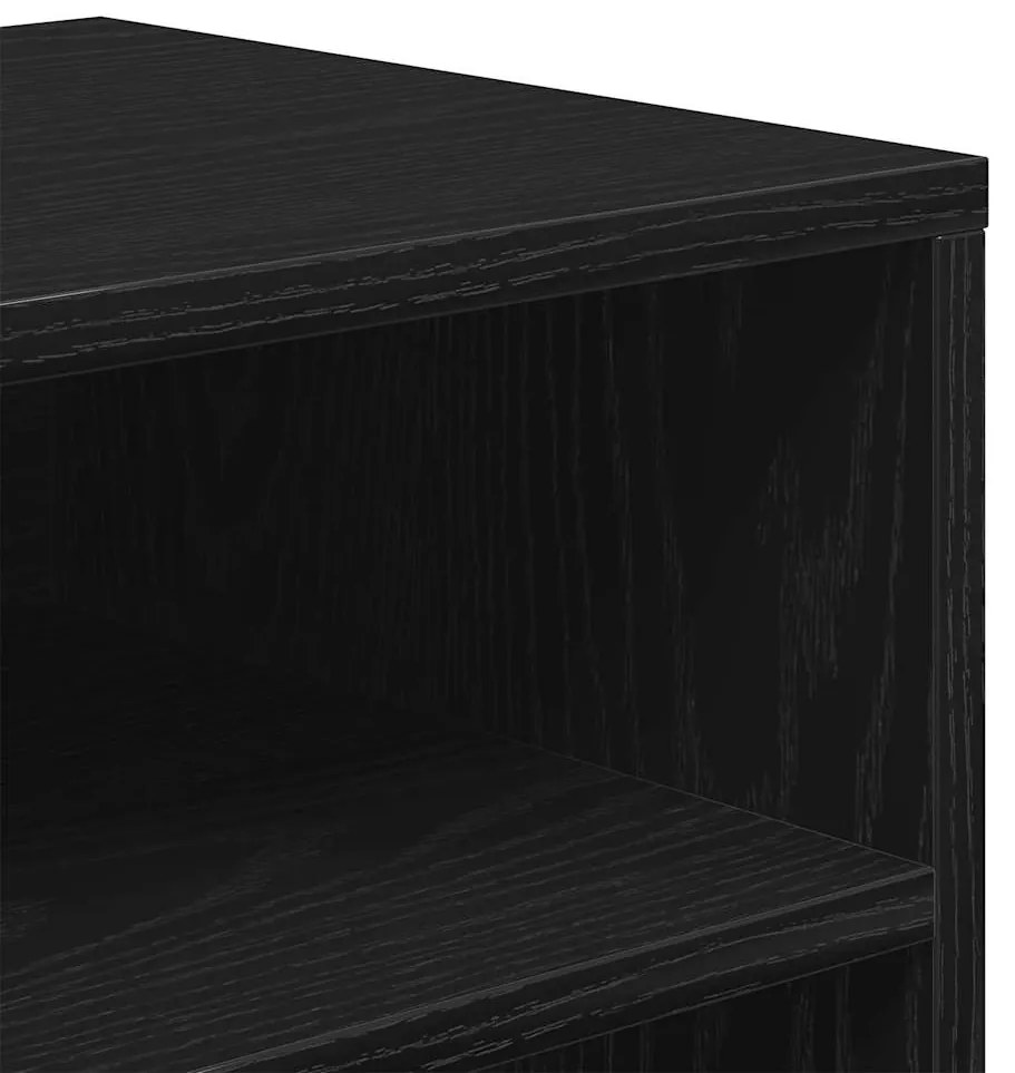 Estante preto 66x31x80 cm derivados de madeira