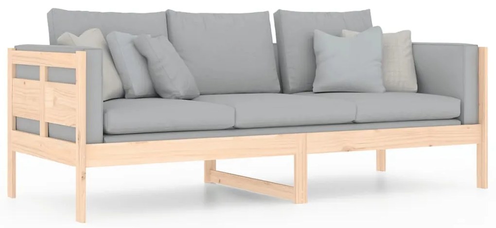 Sofá-cama 80x200 cm madeira de pinho maciça