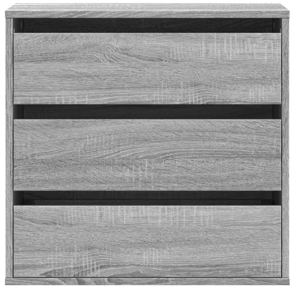 Cómoda com 3 Gavetas - 60x41x58 cm - derivados de madeira - cinzento s