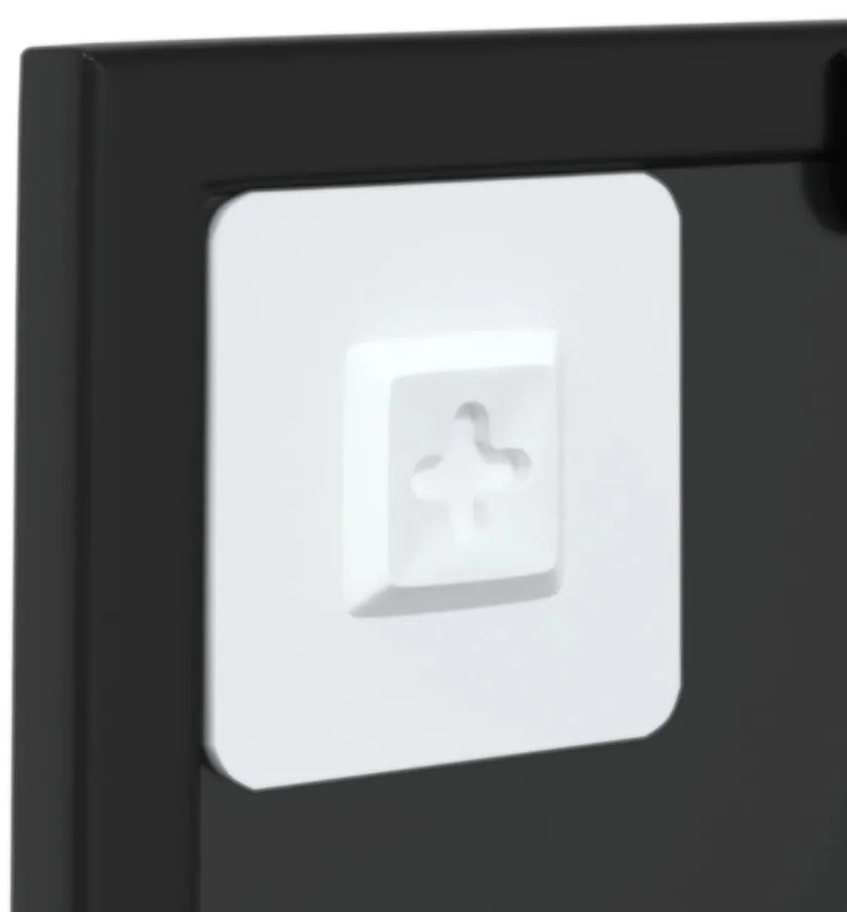 Espelho de parede 40x40 cm metal preto