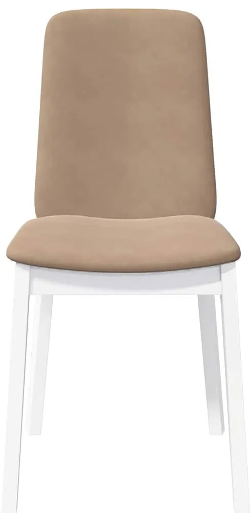 Cadeiras de jantar com almofadões 2 pcs madeira maciça branco