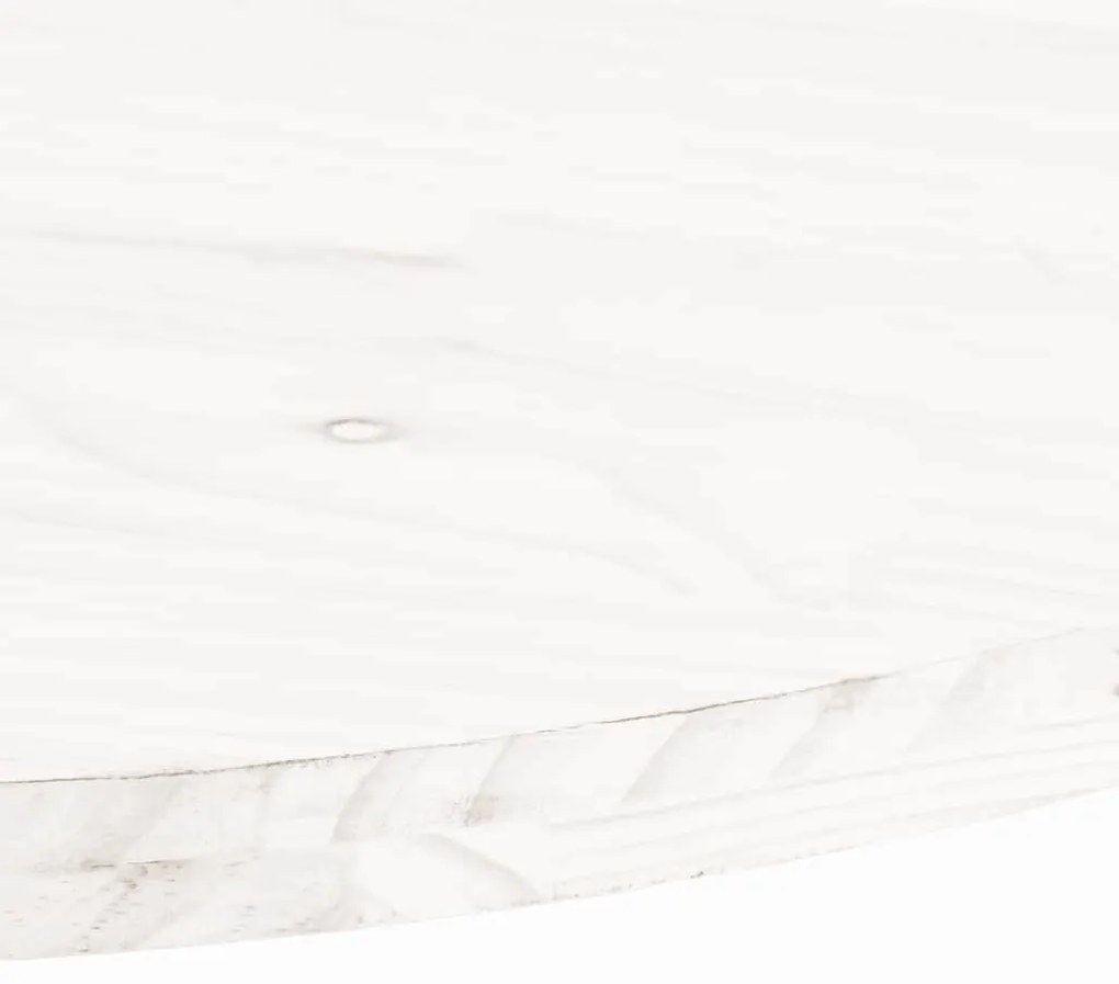 Tampo de mesa oval 110x55x2,5 cm pinho maciço branco