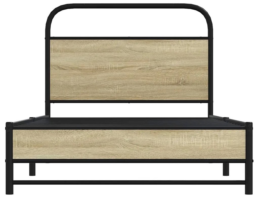Estrutura cama s/ colchão derivados de madeira carvalho sonoma