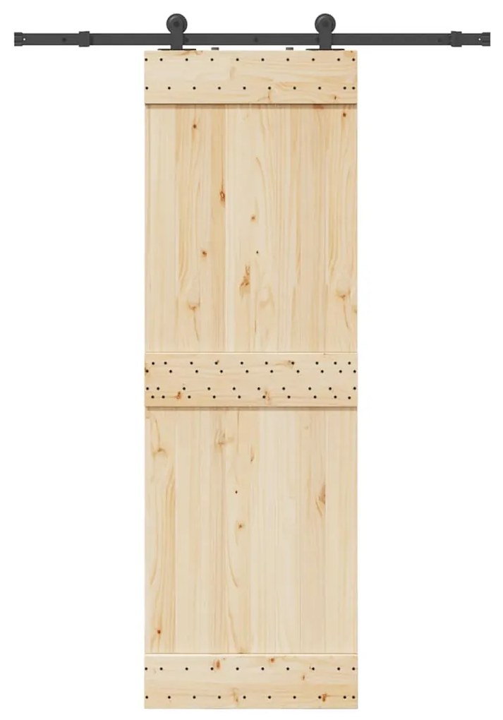 vidaXL Kit de ferragens para porta deslizante 152,5 cm aço preto