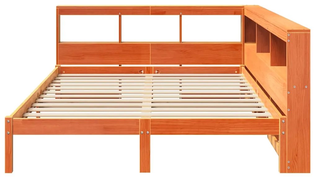 Cama com estante sem colchão 140x190 cm pinho maciço