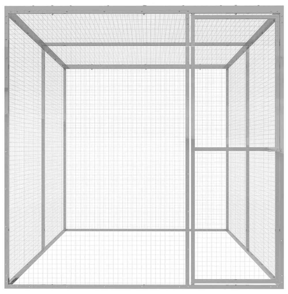 Jaula para gatos 3x1,5x1,5 m aço galvanizado