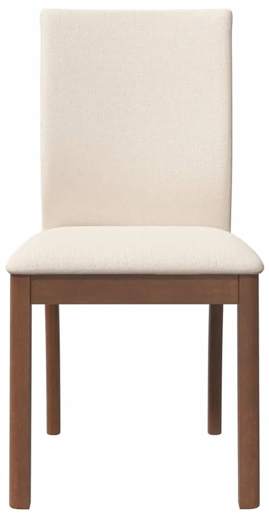 Cadeiras de jantar com almofadões 2 pcs madeira maciça castanho