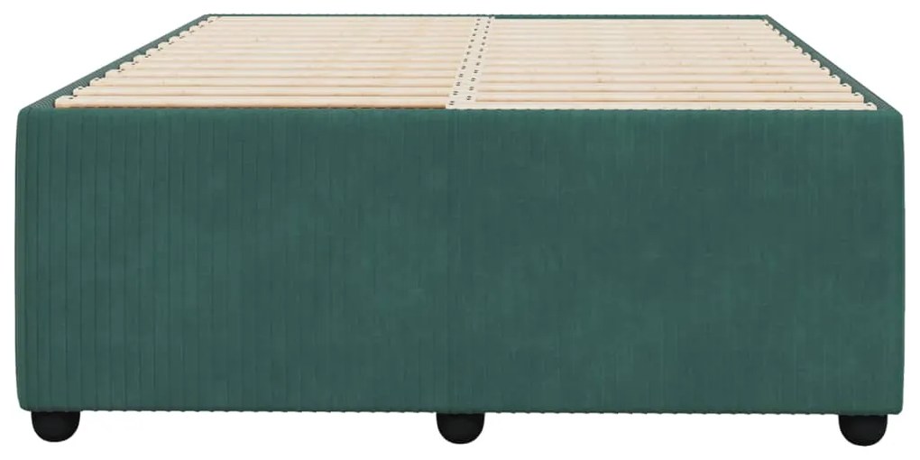 Estrutura de cama com colchão verde escuro 120x190 cm Veludo